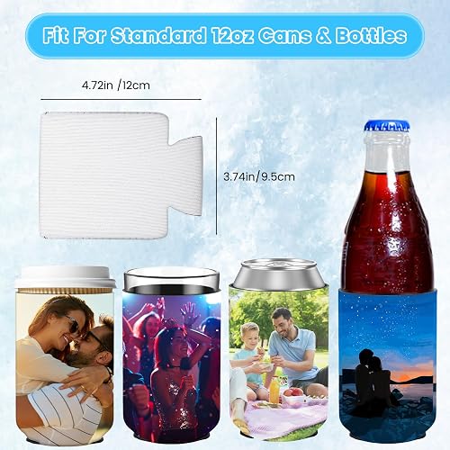 30 Pack Custom Insulated Can Coolers - Personalized With Photo/Text/Logo For Weddings, Parties, Events