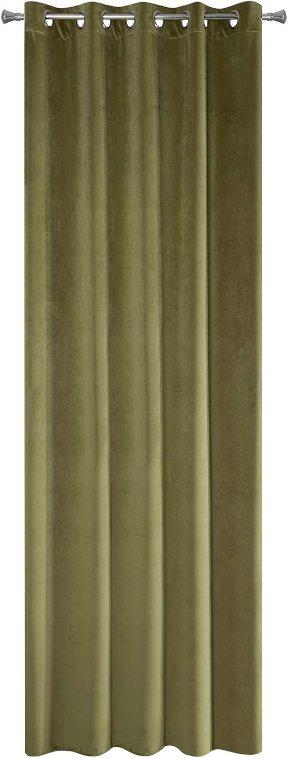 Eurofirany Soft Plain Opaque Velvet Curtain with Eyelets, 1 Unit - Image 3