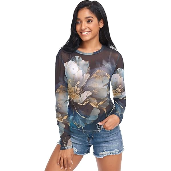 Amazon.com: Blue Watercolor Koi Fish Women's Sexy T-Shirts