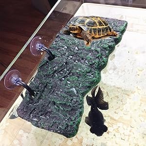 BigTron Turtle Platform, 28 cm Floating Turtle Pier Rectangular Terrapin Dock PU Foam Aquarium Float Decoration Bask Terrace Climb Brazilian Tortoise (Large)