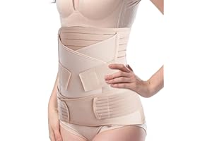 Tirain 3 in 1 Postpartum Belly Wrap C Section Belly Abdominal Binder Postpartum Girdles for Women Support Recovery Belly Band