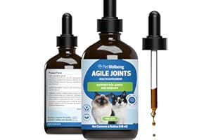 Pet Wellbeing Agile Joints for Cats - Hip and Joint Health, Mobility, Joint Ligament and Cartilage, Devil’s Claw, Boswellia -