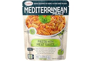 HEYDAY GOURMET Mediterranean, Ready to Eat Pasta with Meat Sauce, No Preservatives, No Colorants, No Artificial Flavors, 8.8 Oz (Pack of 1)