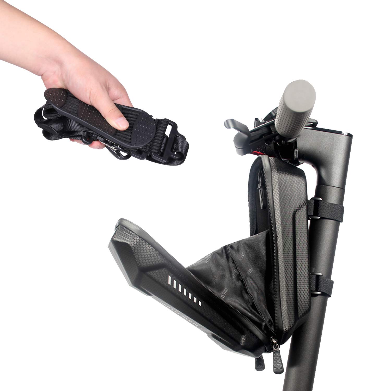 Epessa Kick Scooter Shoulder Strap, Adjustable Carrying Strap with Non-Slip Shoulder Pad for Beach Chair, Ski Board, Electric Scooter, Camp Chair, Kids Bikes, Foldable Bikes, Balance Bikes,Yoga Mat
