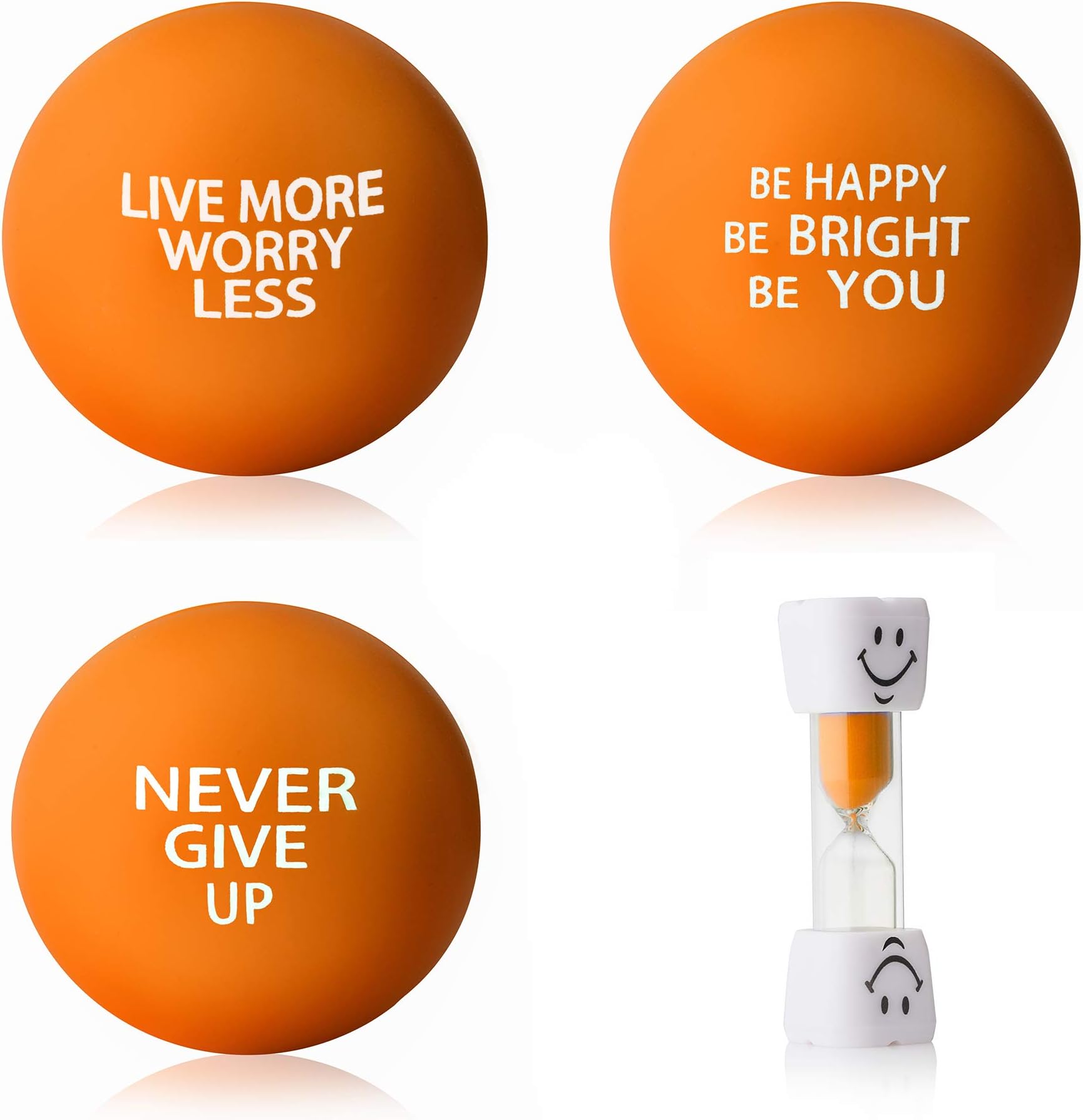 InsidersPro Motivational Stress Ball Assortment: Stress Relief Toys for Kids and Adults | Hand Exerciser Balls to Relieve Tension/Joint Pain and Strengthen Grip