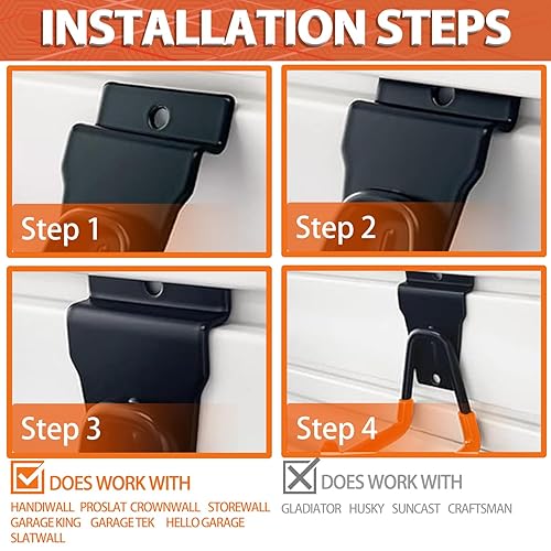 Slatwall Wall Storage Hooks ATOOLA Slatwall Hooks, Garage Slatwall