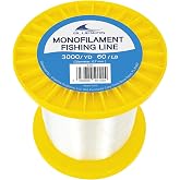 BLUEWING Monofilament Fishing Line Clear Mono Fish Wire Thin Diameter String 6-400 lbs, 50-3000 Yards