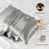 ZIMASILK 100% Mulberry Silk Pillowcase 19 Momme 40x60 Dark Grey view 4