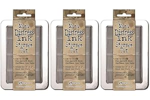 TIM HOLTZ DISTRESS Tim Holtz Mini Distress Ink Storage Tins - (Pack of Three Tins)