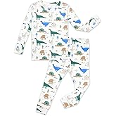 moimoln Sibling Matching 6M-8Y Soft Warm Cotton Modal Character Long Sleeve Snug-Fit Pajama Long Sleeve Sleepwear Daily