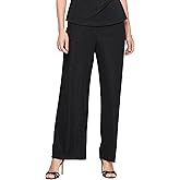 Alex Evenings Womens Straight Leg Dress Pant for Mother of The Bride, Elegant Party Outfit (Petite and Regular Sizes)