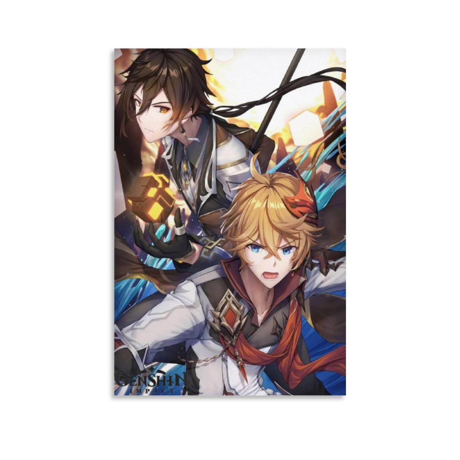 meiqian Zhongli Childe Genshin Anime Poster for Bedroom Poster Canvas Art Poster and Wall Art Pictur