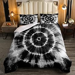 Tie-Dye Comforter Set Hippie Spiral Trippy Style