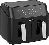 EMtronics EMAFDD9L Dual Air Fryer 9L 8 Pre-Set Menus 1750W Black view 4