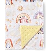 Baby Blanket Super Soft Minky Blanket Rainbow Blanket with Dotted Backing for Newborns Nursery Stroller Receiving Toddlers Crib Bedding for Boy or Girl(30 x 40 Inch)