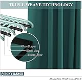 PONY DANCE Blackout Curtain 52x84 Dark Green Thermal Eyelet Panel view 7