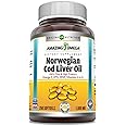 Amazing Omega Norwegian Cod Liver Oil 1000 Mg 250 Softgels | Lemon Flavor