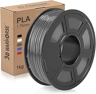 PLA-Filament, 1,75 mm 3D-Druckerfilament, Upgrade 2020 PLA 3D-Druck 1 kg Spule, Maßgenauigkeit +/- 0,02 mm, grau