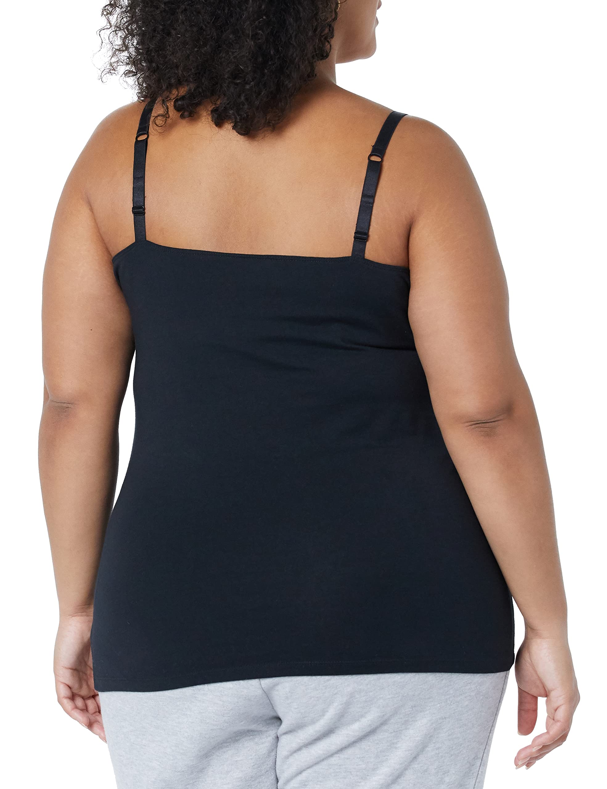 Amazon Essentials Women's Maternity Nursing Friendly Camisole with Adjustable Straps and Built-in Shelf Bra, Pack of 2