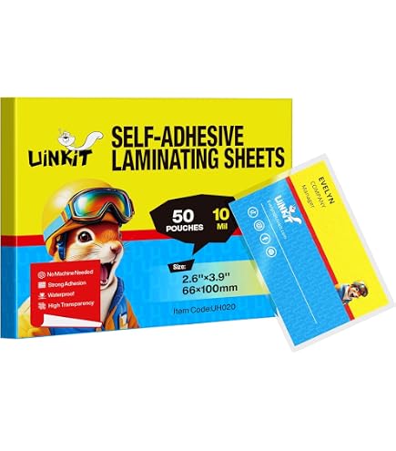 Films De Plastification A4 Autocollants - Lot De 30, PVC Transparent, Protection étanche Sans Machine