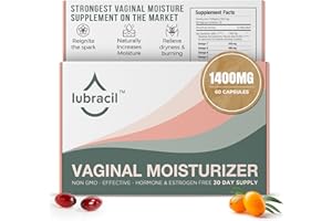 Lubracil Vaginal Moisturizer Pills for Dryness and Moisture – Sea Buckthorn Oil, Omegas 6, 7, & 9, Vitamins A & E – Nourishes Vaginal Wetness & Hydration for All Women – 60 Wet Pills, 1 Pack