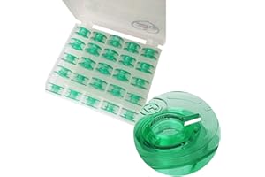 25 Green bobbins In Box for Viking Husqvarna sewing machines Plastic 4131825-45