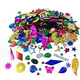 LEEFONE Sequins and Spangles Craft Supplies for DIY, Creative Color Beads Sequins Greeting Card Decoration Gold Foil Iron Slices for Wedding Christmas Clothes Jewelry (Assorted)