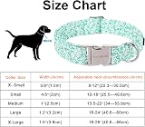 Unique Style Paws Summer Dog Collar Soft Adjustable Green Floral XS XL view 3