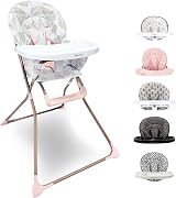 My Babiie MBHC1 Compact Highchair Rose Geometric 6mo-3yr 15kg