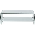 Christopher Knight Home Bartlet Tempered Glass TV Stand, Clear