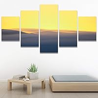 SIGNWIN 5 Panel Canvas Wall Art Colors of The Sky for Home Decorations Ready to Hang - 60