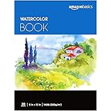 Amazon Basics Watercolor Pad, 9"x12", 140 lb. / 300 gsm, 30 Sheets