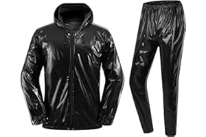 REEDBEEK Anti-Rip Sauna Suit Weight Loss Sweat Suit with Hood Boxing Training Gym Jacket Top Pant Workout Men and Women