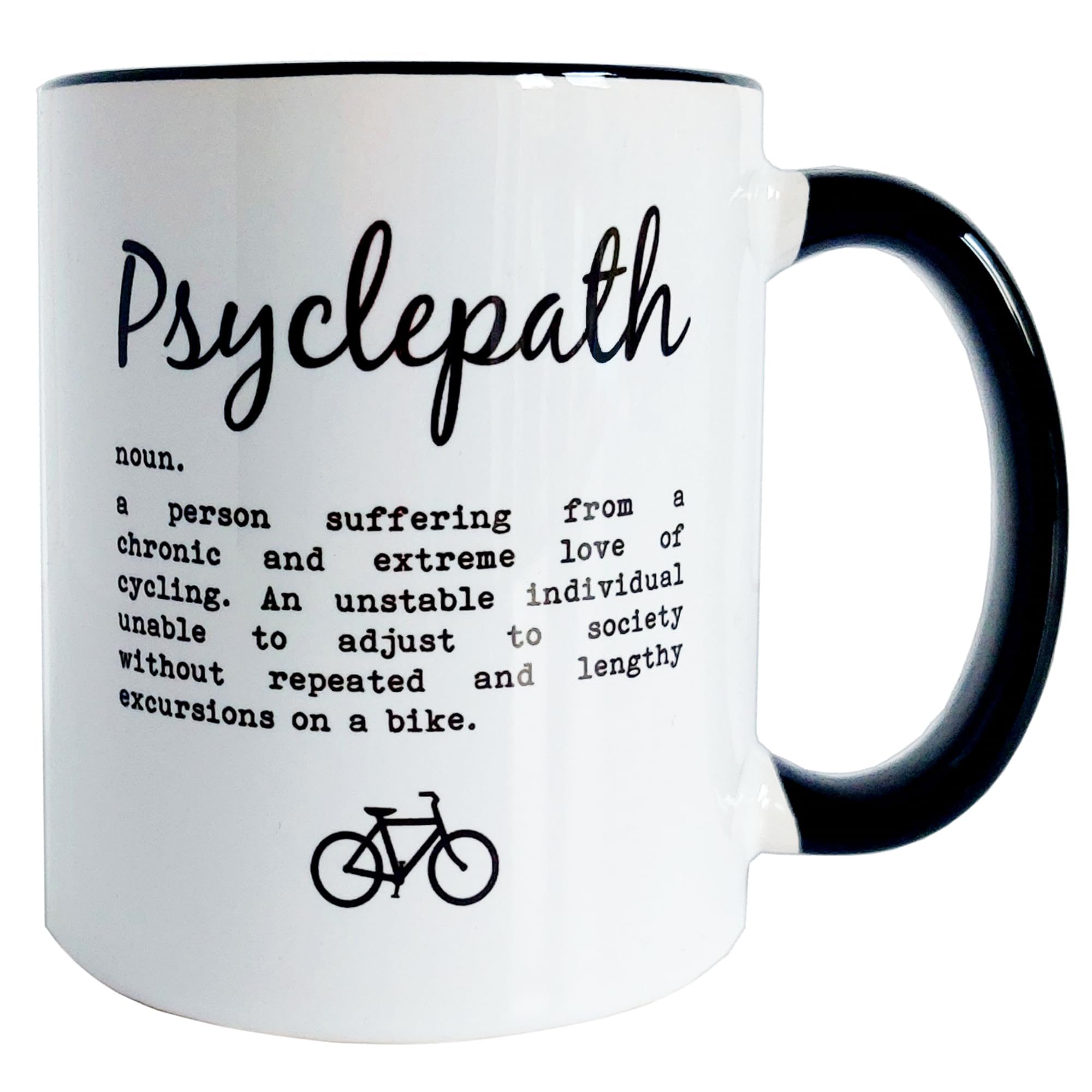 Worry Less Design Cycling Mug - Funny Cycling Gift - 330ml Ceramic Mug