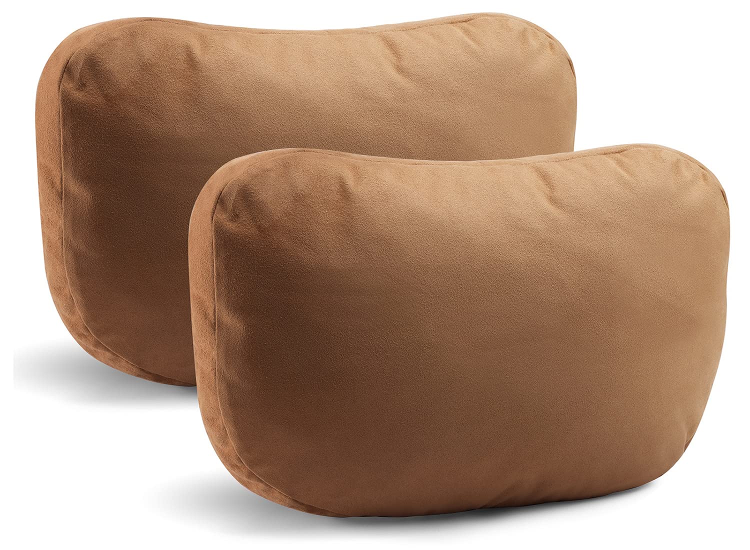 Photo 1 of Jachenyue 2Pcs Car Neck Pillows for headrests,for Travel Interior Accessories and Suede Support Head Pillows?Balance Neck Pillow Designed to Relieve Neck Pain and Muscle Tension.(Brown)