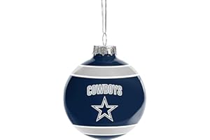 FOCO NFL Glass Ball Ornament - Limited Edition Christmas Ball Ornament - Show Your Team Spirit with Officially Licensed Fan Gear (Dallas Cowboys)