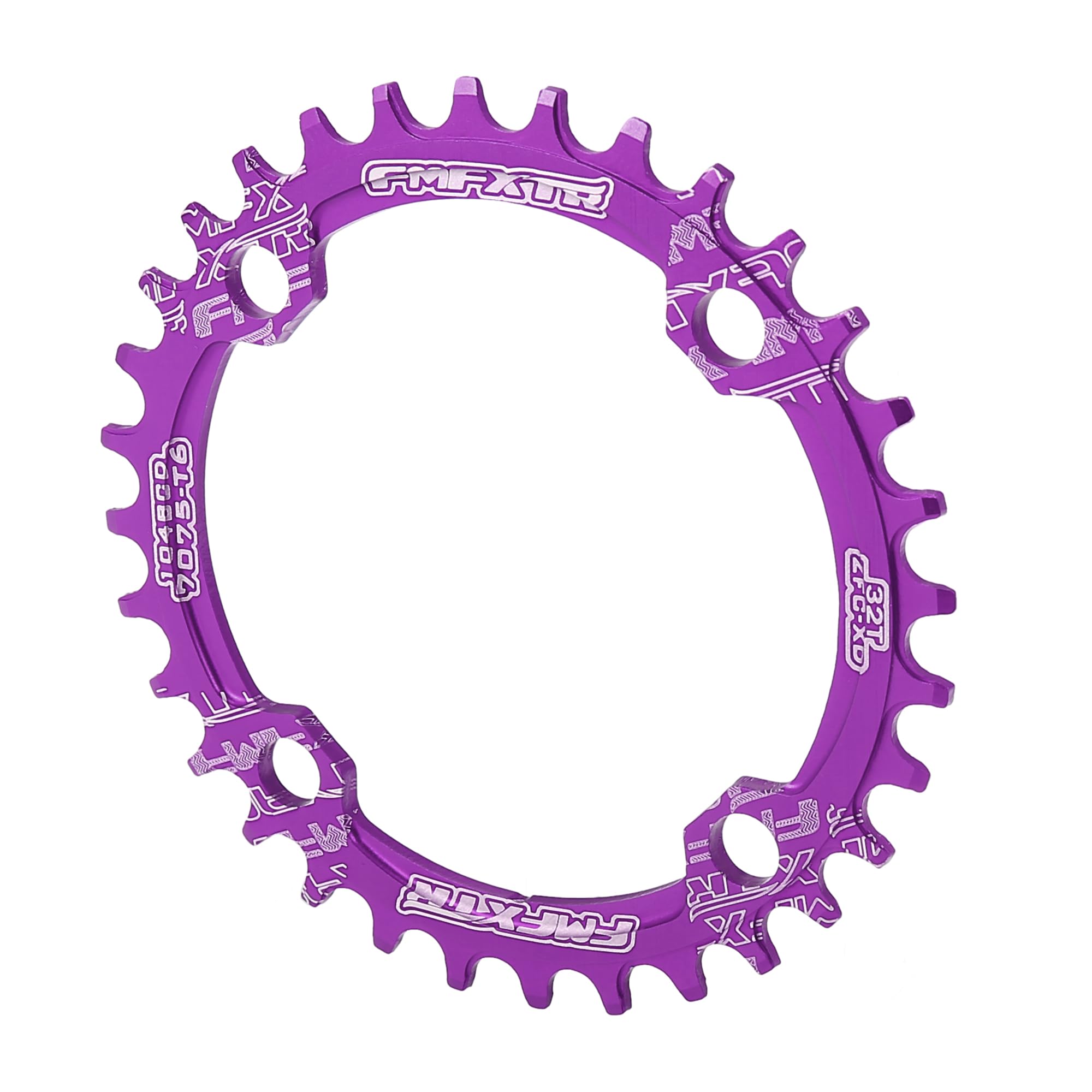 X AUTOHAUX 32 Teeth 104mm Bicycle Wide Chainring Crankset Tooth Plate Purple