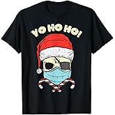 Yo Ho Ho Pirate Santa Skull Mask Christmas Quarantine Gift T-Shirt