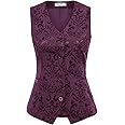 GRACE KARIN Womens Waistcoat Vest Vintage Steampunk Dress Jacquard Jacket