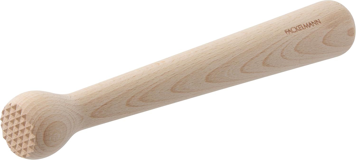 Fackelmann Barstößel FAIR, Cocktail-Stößel für Limetten, Barstampfer aus FSC-zertifizierter Buche (Farbe: Braun), Menge: 1 Stück