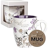 Pavilion Gift Company - Friend Coffee Mug - Mark My Words Friend Mug with "Friends Are Family We Choose" Design - Ceramic Coffee Cup for Friends, Microwave & Dishwasher Compatible - Multicolor, 20 oz