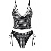 Seamolly Gingham Tank Top & Cinched Tied Side Hipster Bottom Tankini Set
