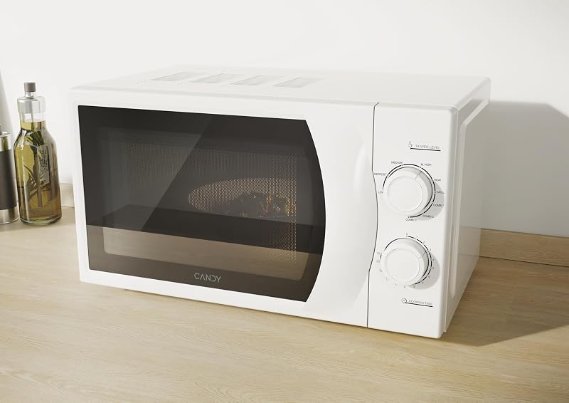 Smart CMG 2071M, Micro-ondas com grelhador, 20L, Mecânica, Temporizador, 6 níveis de potência, mesa giratória de 24,5cm, Desembaciamento automático, 700W/900W, branco