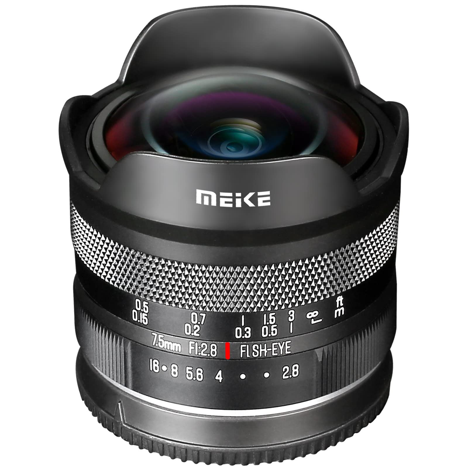 Meike 7.5mm f2.8 Ultra Wide Angle Manual Focus Fisheye Lens for Fujifilm X Mount Mirrorless Cameras X-T1 X-T2 X-T3 X-T4 X-T10 X-T20 X-T100 X-T200 XPro1 X-S10