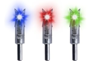 Barnett Archery Headhunter Strobe Lighted Nocks with Multiple Color Patterns, for Use with .300” Inner Diameter Crossbow Arrows, 3-Pack (BAR20035), Multi