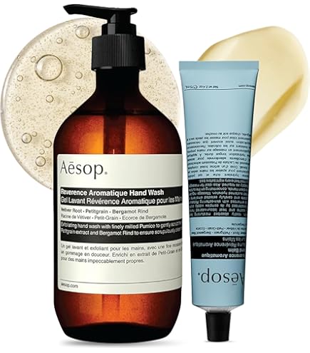 Amazon.com: Aesop Reverence 芳香洗手液(16 盎司)+ Eleos 芳香護手霜
