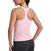 Pioneer Camp Workout Tank Tops for Women with Build-in Bra Racerback Sleeveless Gym Tennis Pickleball