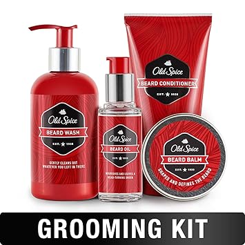Amazon Com Old Spice Beard Kit For Men Oil Balm Shampoo
