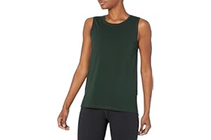Amazon Essentials Women's Soft Cotton Relaxed-Fit Yoga Tank Top (Available in Plus Size)