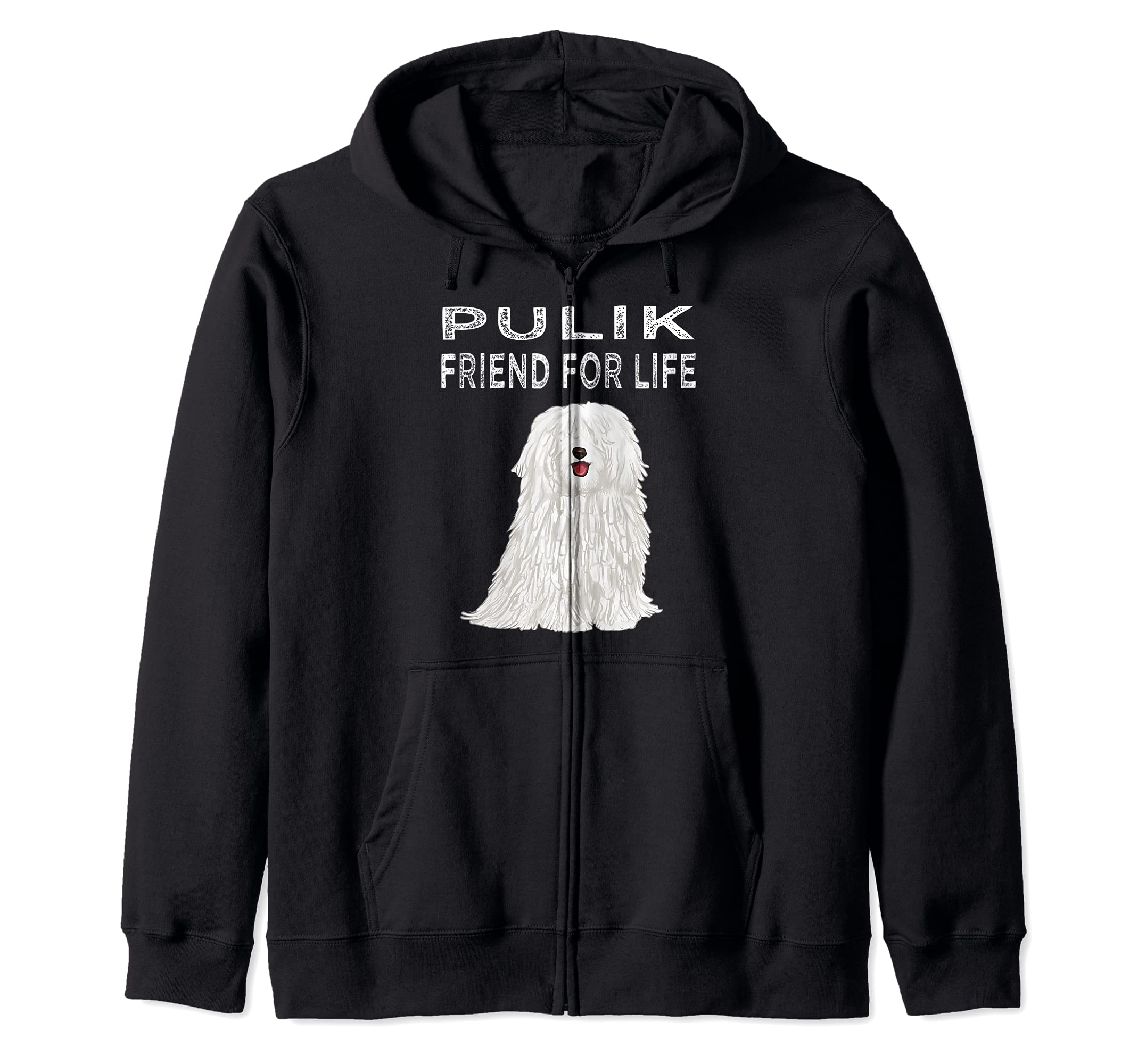 Pulik Friend For Life Dog Lover Friendship Zip Hoodie